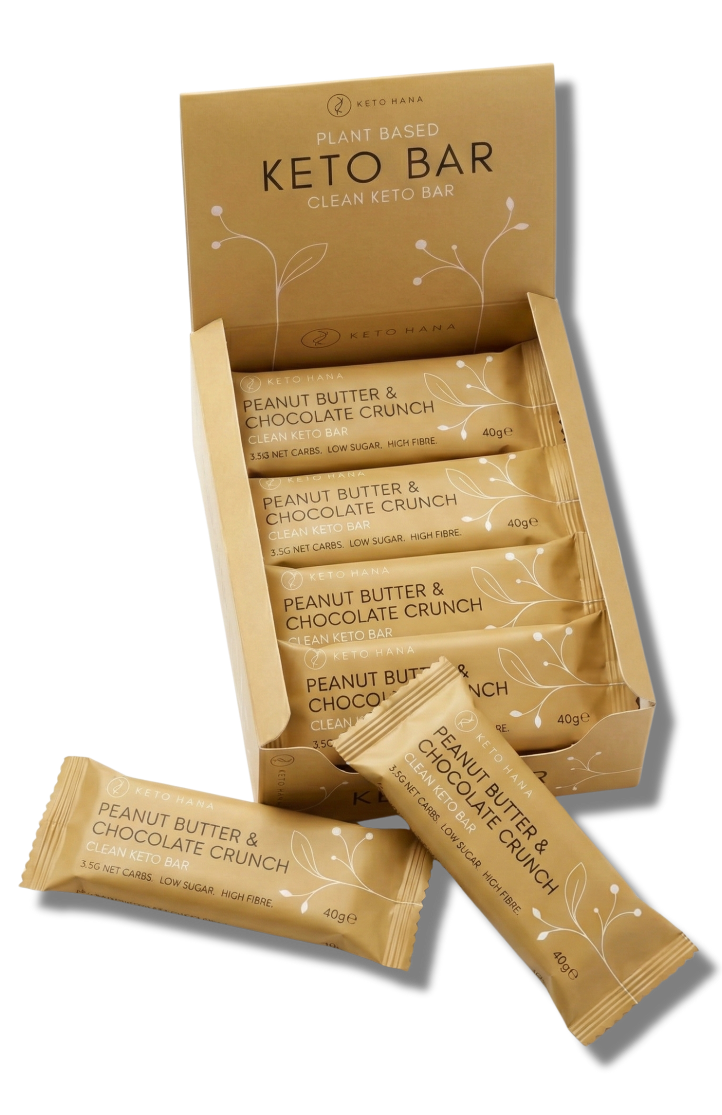 Clean Keto Crunch Bars | Peanut Butter & Chocolate Crunch (9 bars)