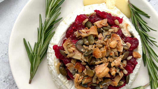 Baked Nutty Camembert with Cranberry Jam Recipe