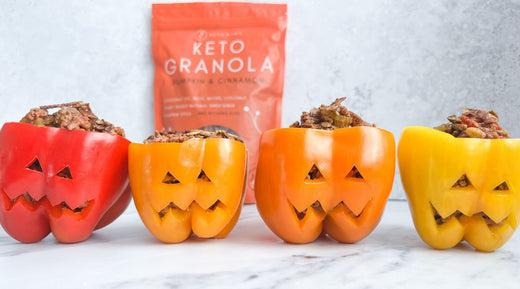 Stuffed Halloween Peppers | Keto Hana Recipes