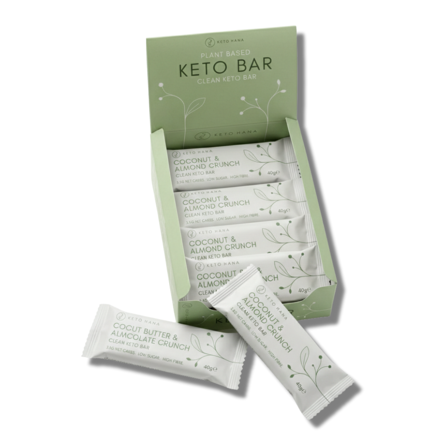 Clean Keto Crunch Bars | Coconut & Almond Crunch Bars (9 bars)