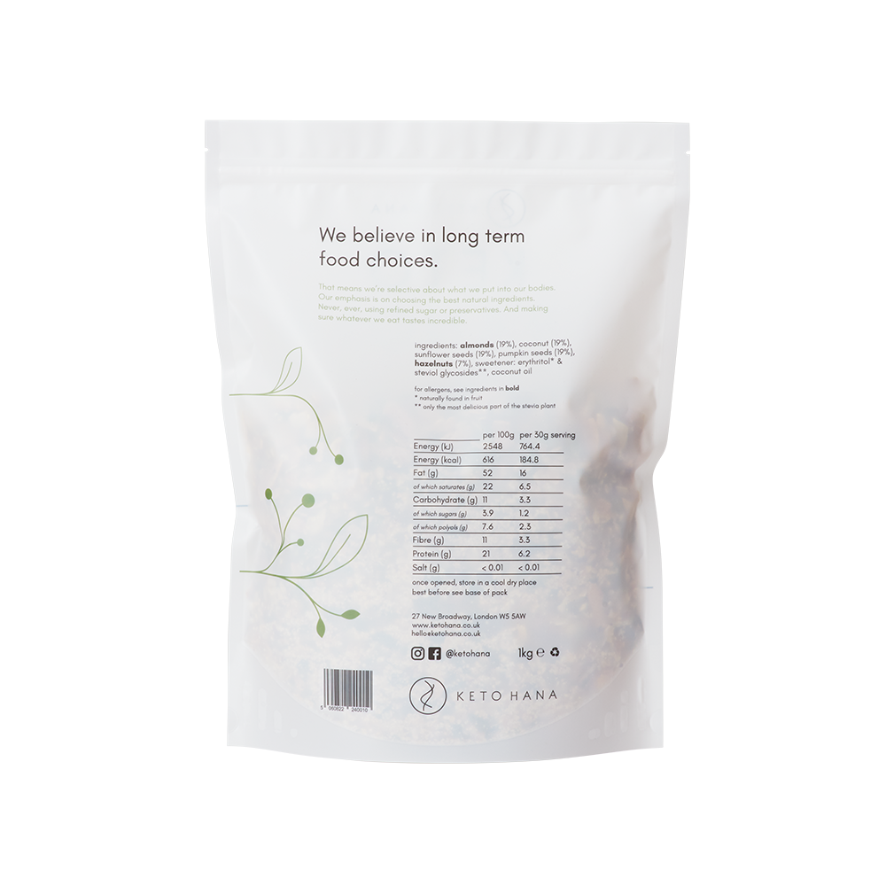 Coconut & Almond Keto Granola 1kg bag (Plant Based)